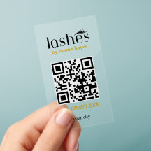 Código QR de artista de pestañas minimalista en ne