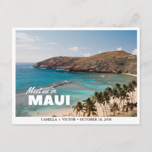 Código QR de Boda en Maui Tarjeta Postal de Anunci