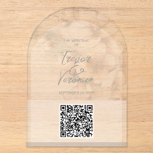 Código QR de Boda Invitación Flor de Cerezo