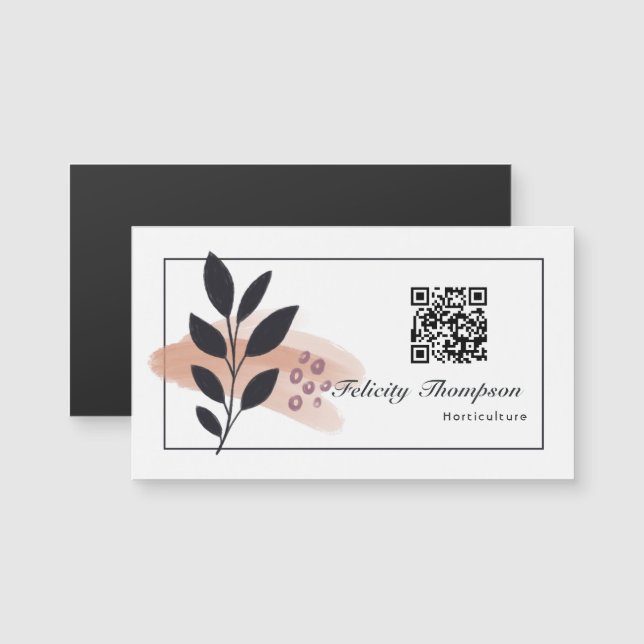 Código QR de Colage de Pinceladas de Moda Empresar (Anverso/Reverso)