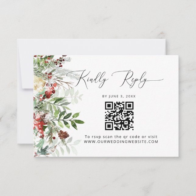Código QR de confirmación de asistencia de boda de (Anverso)