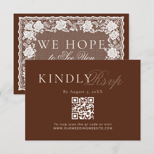 Código QR de confirmación de asistencia para boda  (Anverso / Reverso)