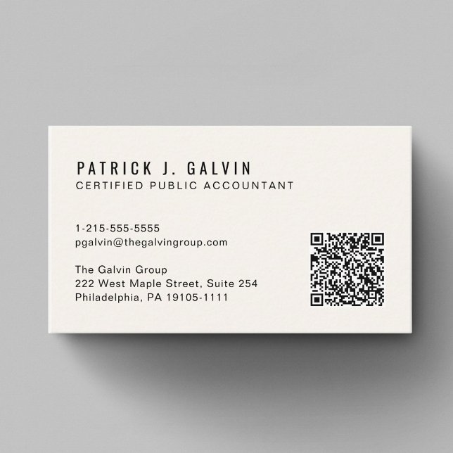 Código QR de Contador Público Certificado (CPA Tax Accountant QR Code Business Card)