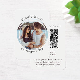 Código QR de foto minimalista Escanéame para RSVP