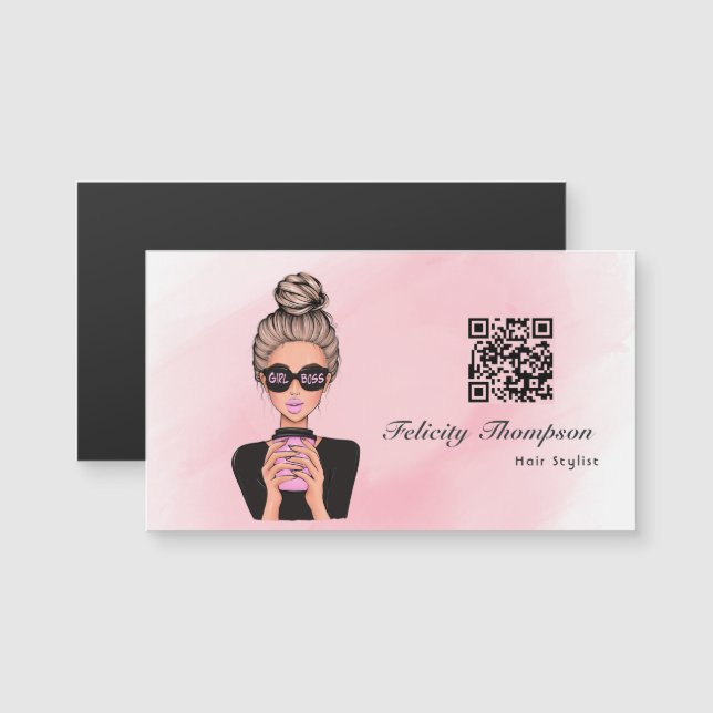 Código QR de Girl Boss (Anverso/Reverso)