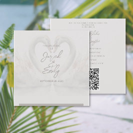 Código QR de invitación a boda de cisne