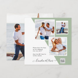 Código QR de Invitación de Boda con Foto Chic Guar