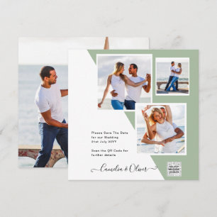 Código QR de Invitación de Boda con Foto Chic Guar