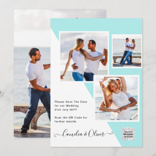 Código QR de Invitación de Boda con Foto de Turque