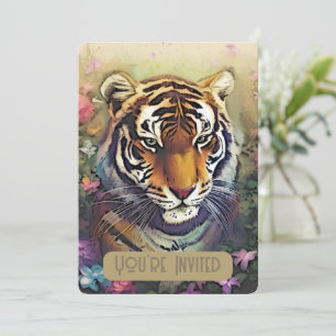 Código QR de invitación de flor de tigre