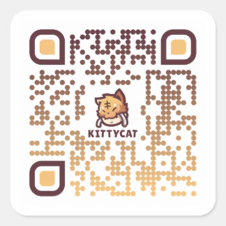 Código QR de KittyCat - 20 hojas de Pegatina 1 1/2