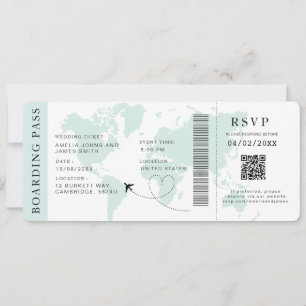 Código QR de la boda de destino de la tarjeta de e