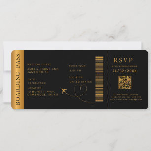 Código QR de la boda de destino de la tarjeta de e