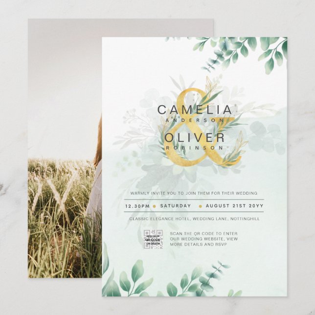 CÓDIGO QR de la invitación a la boda de la fotogra (Anverso / Reverso)