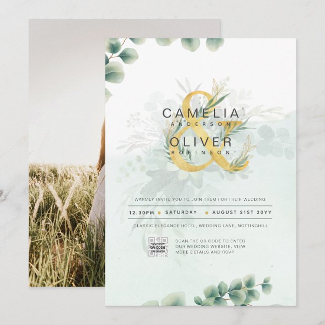 CÓDIGO QR de la invitación a la boda de la fotogra (Anverso / Reverso)