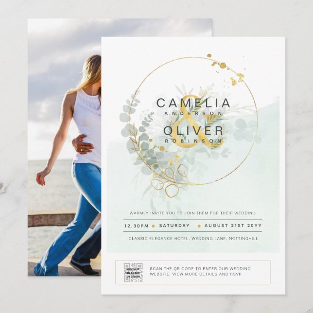 CÓDIGO QR de la invitación a la boda de la fotogra (Anverso / Reverso)
