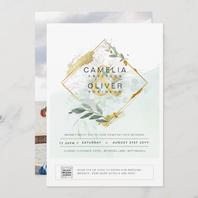 CÓDIGO QR de la invitación a la boda de la fotogra (Anverso / Reverso)