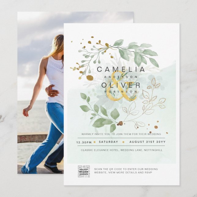 CÓDIGO QR de la invitación a la boda de la fotogra (Anverso / Reverso)