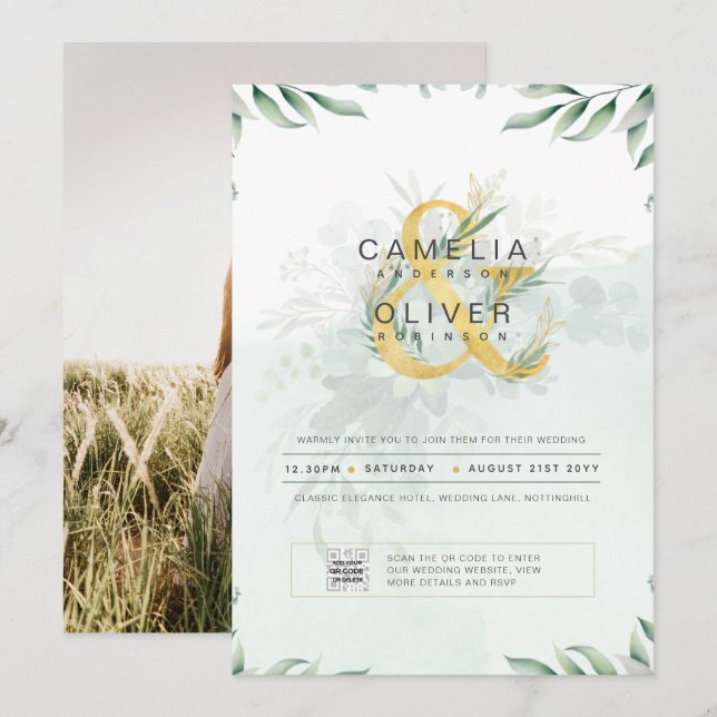 CÓDIGO QR de la invitación a la boda de la fotogra (Anverso / Reverso)
