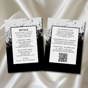 Código QR de la plantilla de detalles del Boda gri
