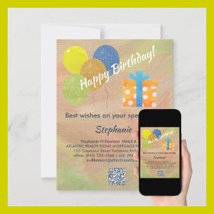Código QR de la tarjeta de cumpleaños de la empres