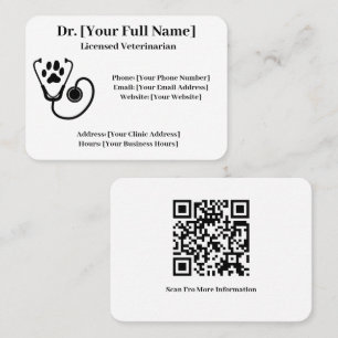 Código QR de la tarjeta de visita para veteranos d