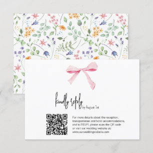 Código Qr de la tarjeta RSVP digital de Boda flora