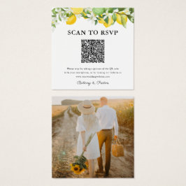 Código QR de limas limón Foto RSVP boda