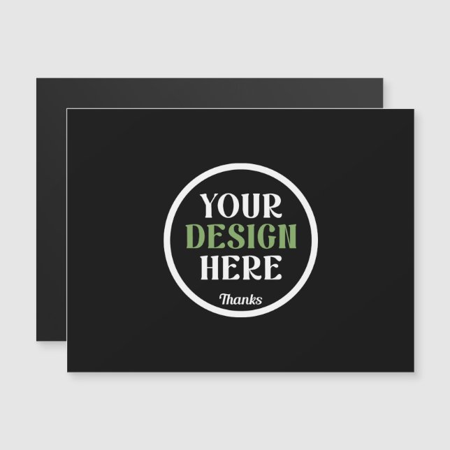 Código QR de Marca Comercial Negra Personalizada (Anverso/Reverso)