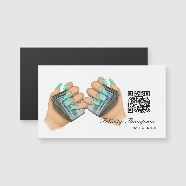 Código QR de pelo y uñas (Anverso/Reverso)