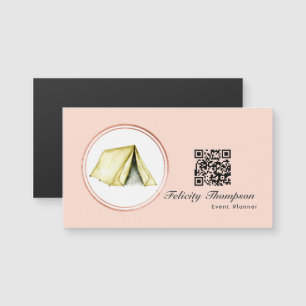 Código QR de planificador de eventos en rosa oro y