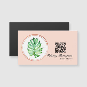 Código QR de planificador de eventos en rosa oro y