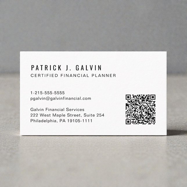 Código QR de Planificador Financiero Certificado C (CFP Certified Financial Planner QR Code Business Card)