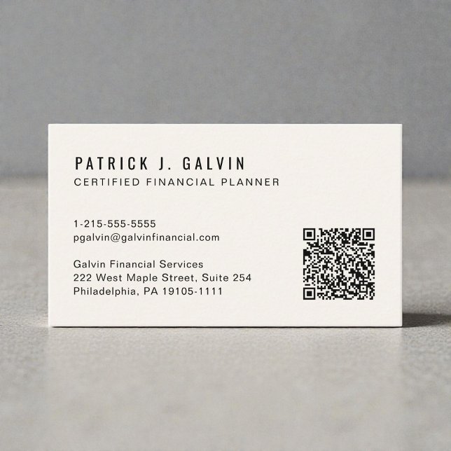 Código QR de Planificador Financiero Certificado C (CFP Certified Financial Planner QR Code Business Card)