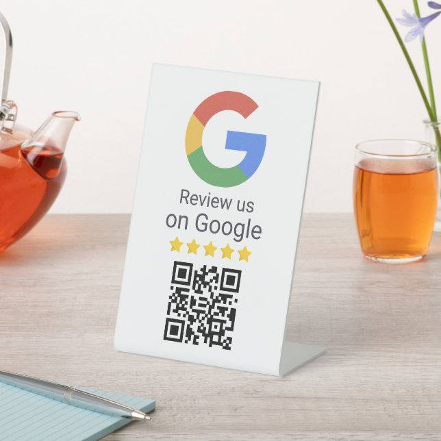 Código QR de reseña de Google Señal de escritorio  (In Situ)