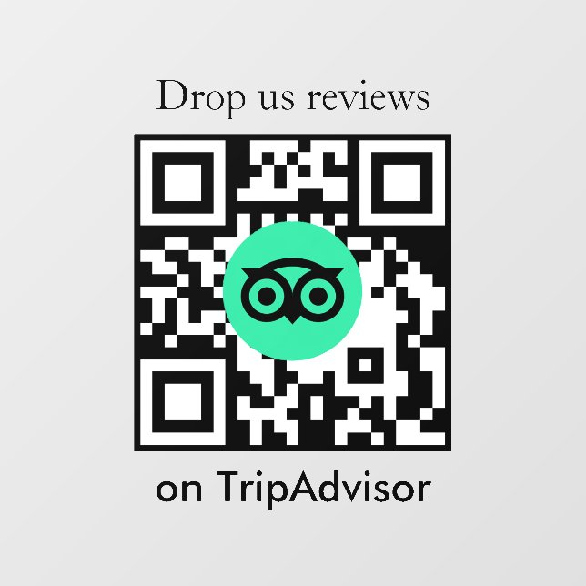 Código QR de reseñas de Tripadvisor Vinilo adhesiv (Hoja)