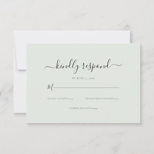 Código QR de respuesta amable y elegante RSVP (Anverso)