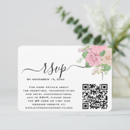 Código QR de respuesta de boda boho personalizado 