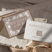 Código QR de respuesta de boda de encaje vintage t