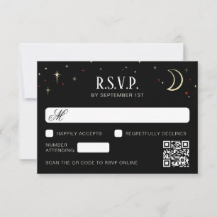 Código QR de respuesta de boda de estrellas de lun