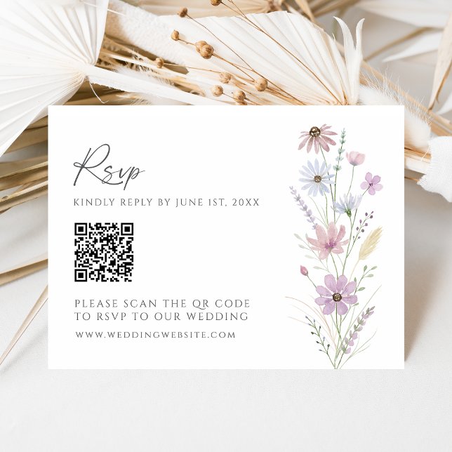 Código QR de respuesta de boda de flores silvestre (Subido por el creador)