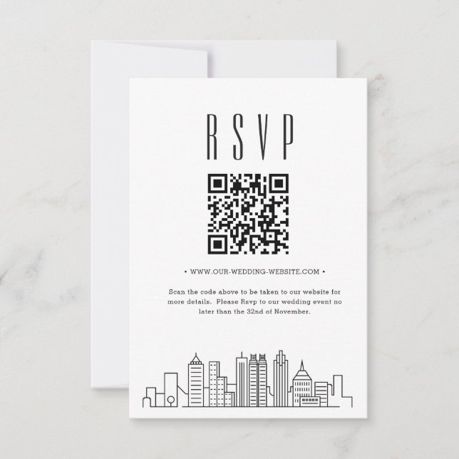 Código QR de respuesta de boda en Atlanta, Georgia (Anverso)