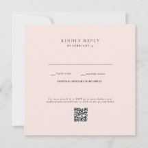 Código QR de respuesta de boda sonrojada