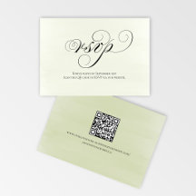 Código QR de respuesta de RSVP de boda con guión v