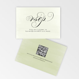 Código QR de respuesta de RSVP de boda con guión v