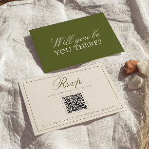 Código QR de respuesta para boda elegante en verde