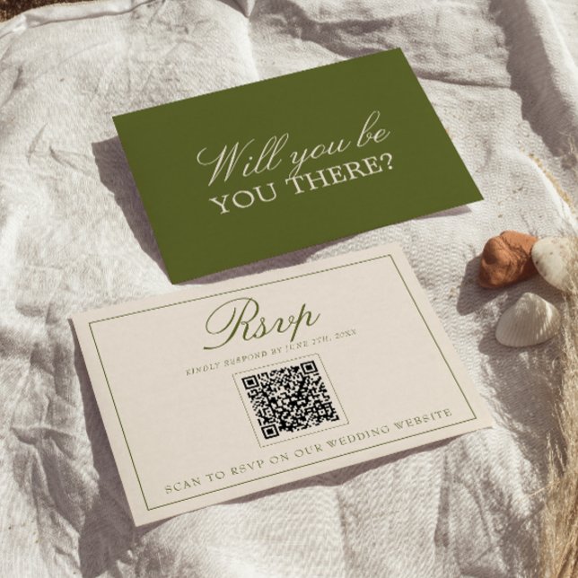 Código QR de respuesta para boda elegante en verde (Subido por el creador)