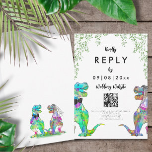 Código QR de respuesta para boda temática de dinos