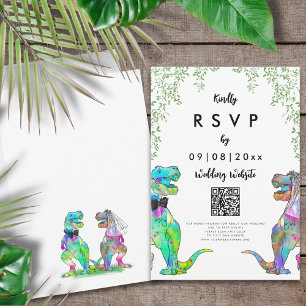 Código QR de respuesta para boda temática de dinos