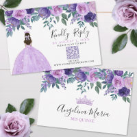 Código QR de respuesta para Quinceañera con flores